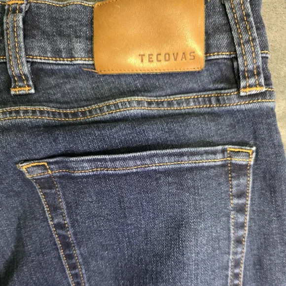 Tecovas Jeans Mens 33x30 Slim Fit Dark Blue Denim Stretch Casual Classic